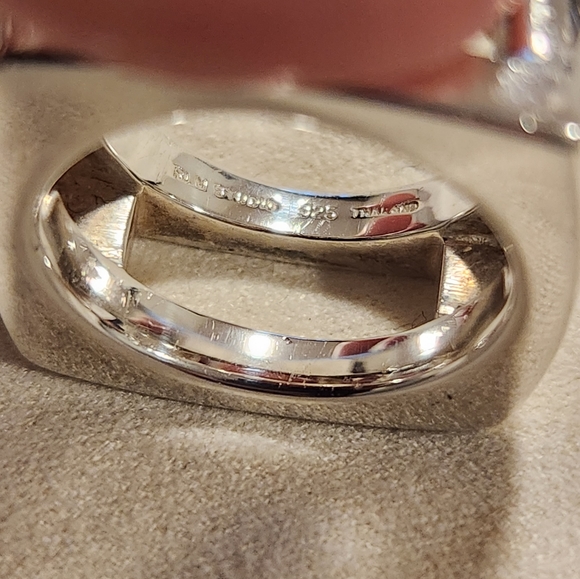 RLM Studio Robert Lee Morris 915 sterling silver open square Modernist ring - Picture 2 of 8